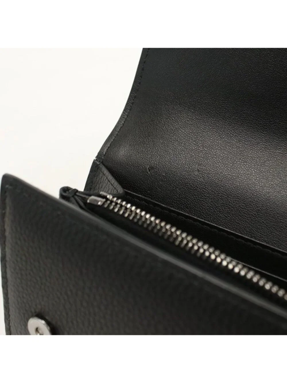 Dior Long Flap Wallet CD Icon Bifold Grained Calfskin